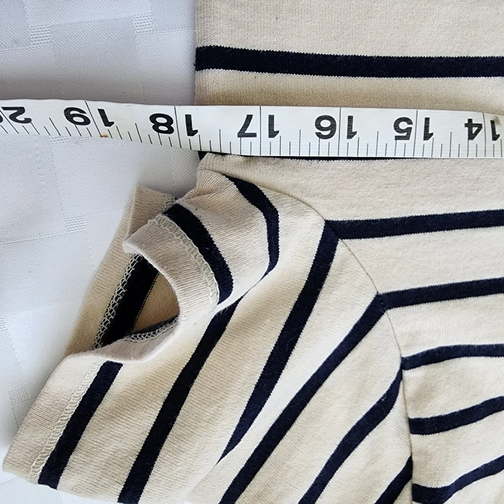 J.Crew Crew Neck Nautica Horizontal Striped 100 % Cotton Shift Dress Size S